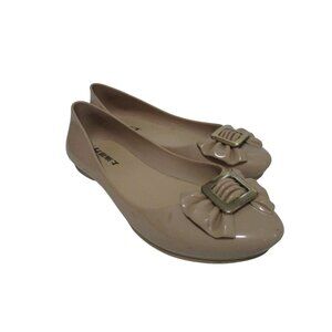 Warrior Beige Patent Jelly Ballet Flats - US7/EU38